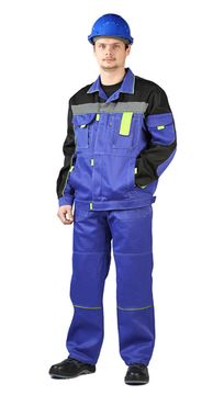 Костюм "Рольф" полукомбинезон (василек/черный/лимон)