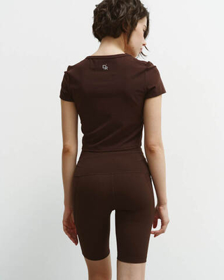 Футболка Jules Сropped Tee in Truffle