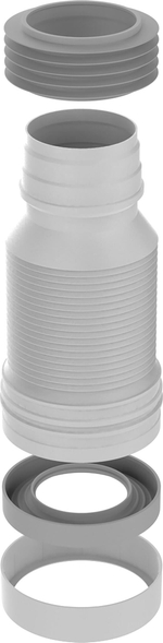 УДЛИНИТЕЛЬ ГИБКИЙ ДЛЯ УНИТАЗА 250-500ММ AQUANT В ТЕРМОУСАДОЧНОЙ ПЛЕНКЕ