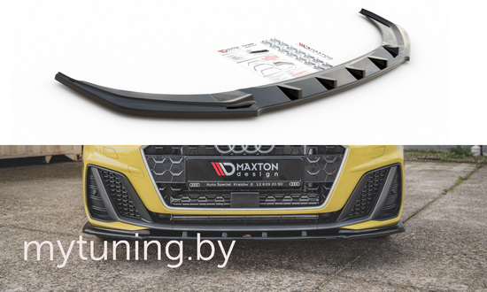 Сплиттер бампера переднего V.2 для AUDI A1 GB S-Line (18-...)