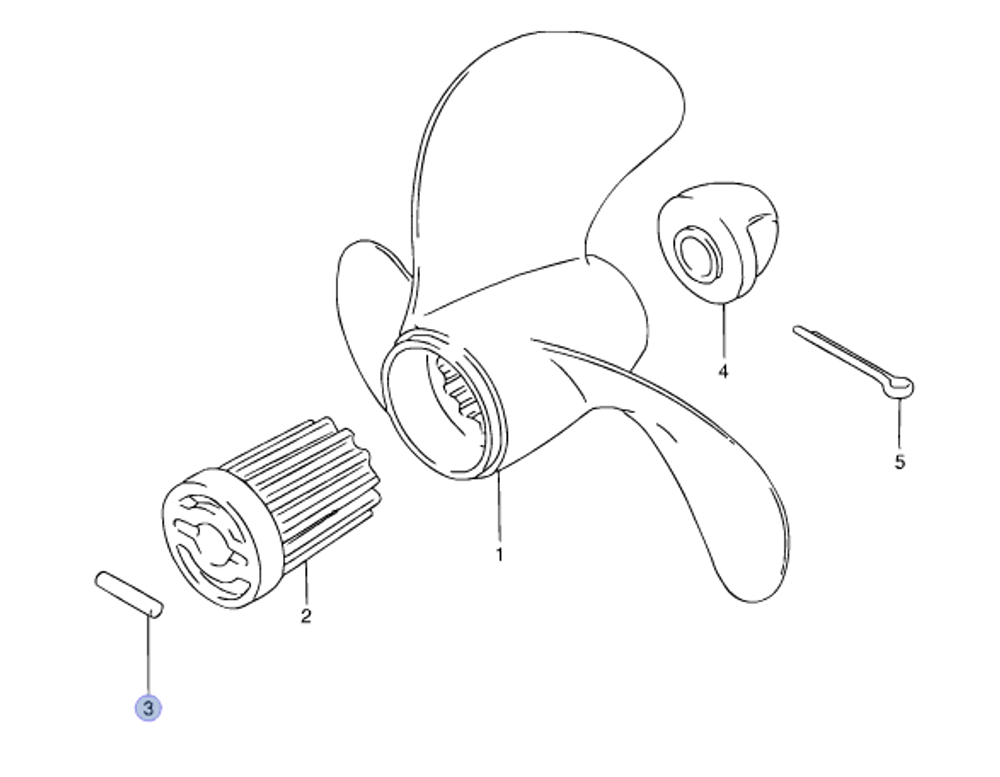 Стопор винта Suzuki DT5-DT8