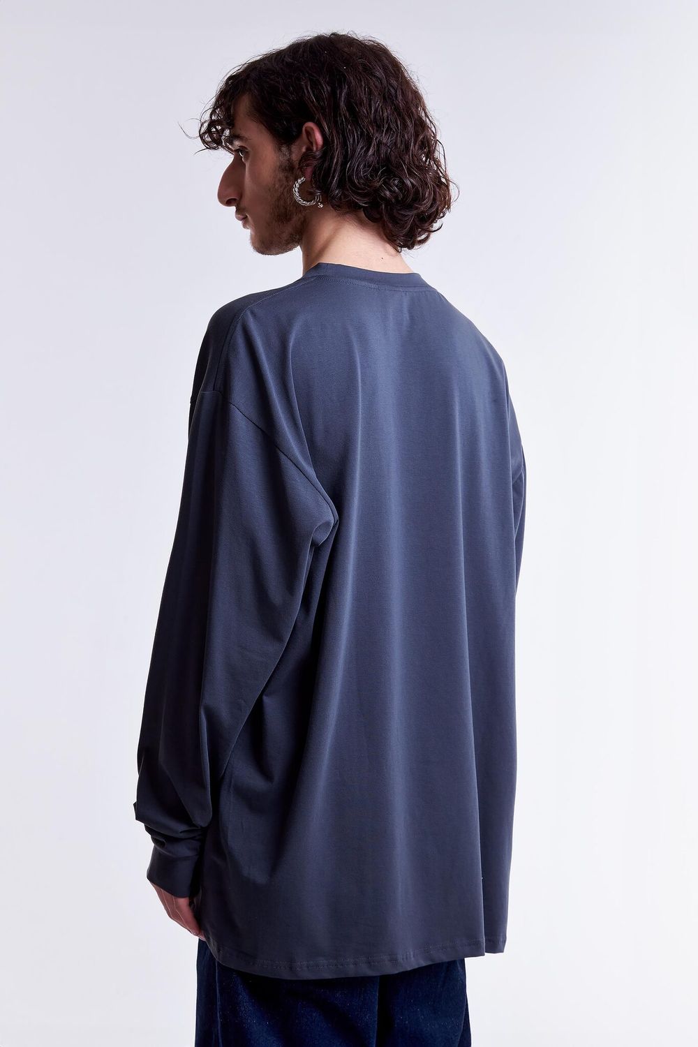 Лонгслив Гербарий Ландыш Серый