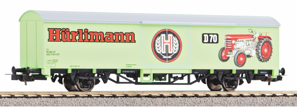 Крытый грузовой вагон "Hürlimann Traktoren" SBB VI