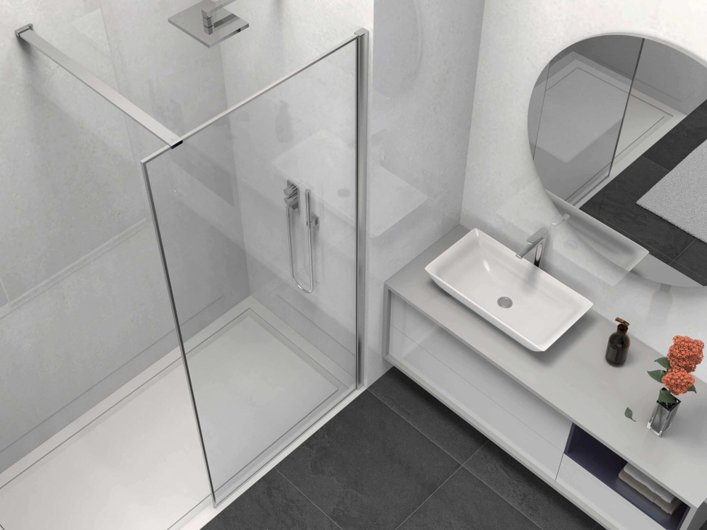Душевая перегородка Walk-In VSW-1HS900CL, 900*2000, хром, стекло прозрачное, , шт