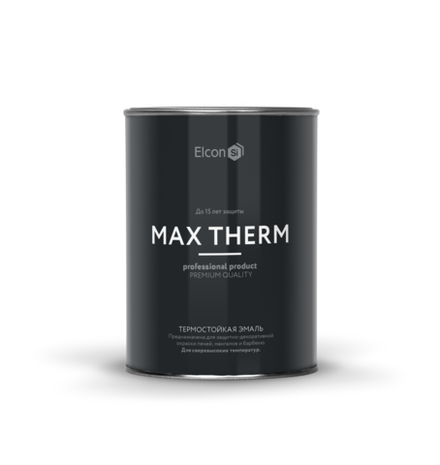Эмаль термостойкая ELCON MAX TERM ​КО-8101 до 1000°С черная (0,8 кг)