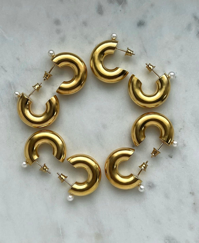 Серьги-бублики Dune