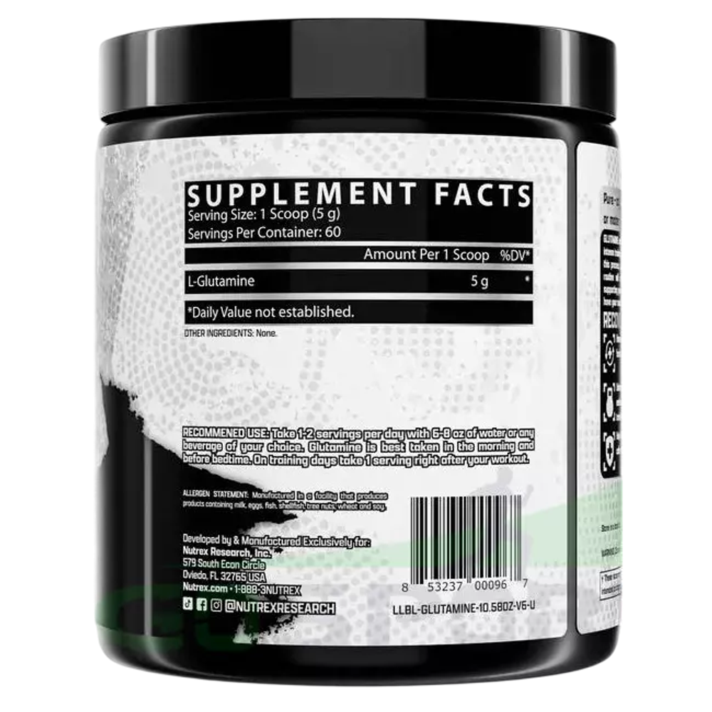 Nutrex Research Pure Glutamine 300 g , Чистый Глютамин без вкуса