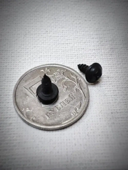 Шуруп - саморез 3*8мм декоративный (цвет - черный) - 20 штук