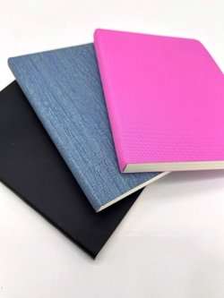 Набор 3 блокнота 88л (138*102мм) лин. роз.,графит, сине-серый (5447-8)