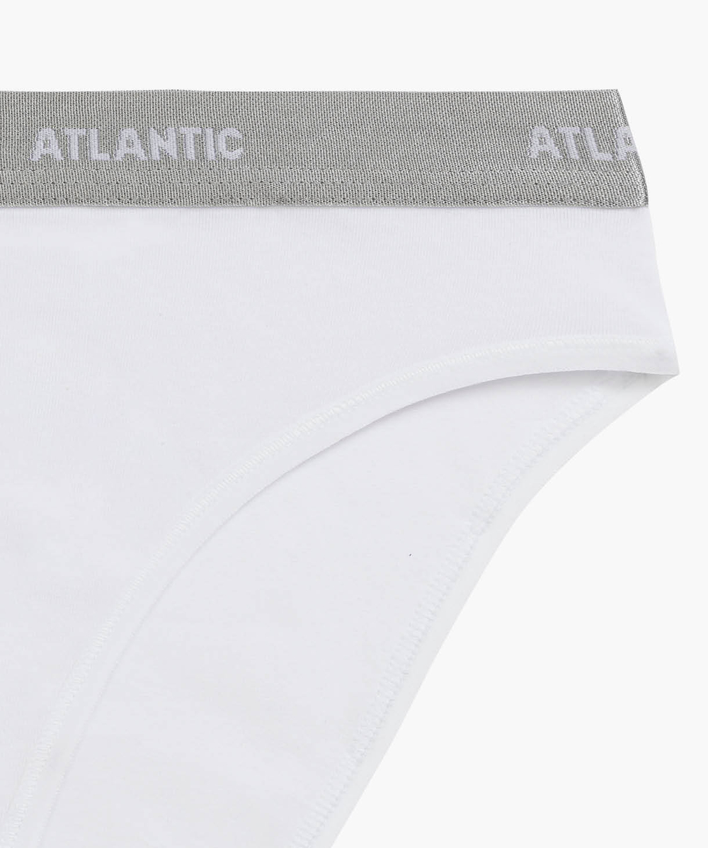 Трусы женские спорт Atlantic, набор из 3 шт., хлопок, белые + розовые + бордовые, 3LP-217E