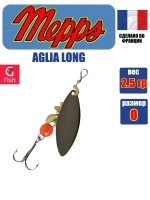 Блесна для рыбалки вращающаяся AGLIA LONG 2, Black
