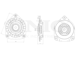 Опора амортизатора передняя UNIO RMP-13067