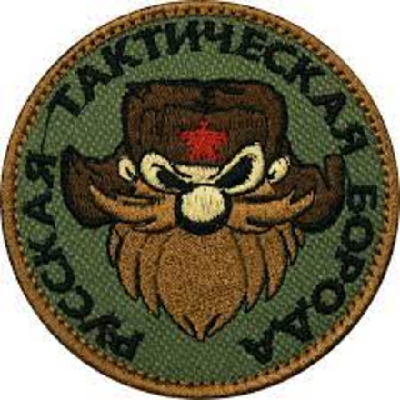 Шеврон Русская тактическая борода вышивка. Олива
