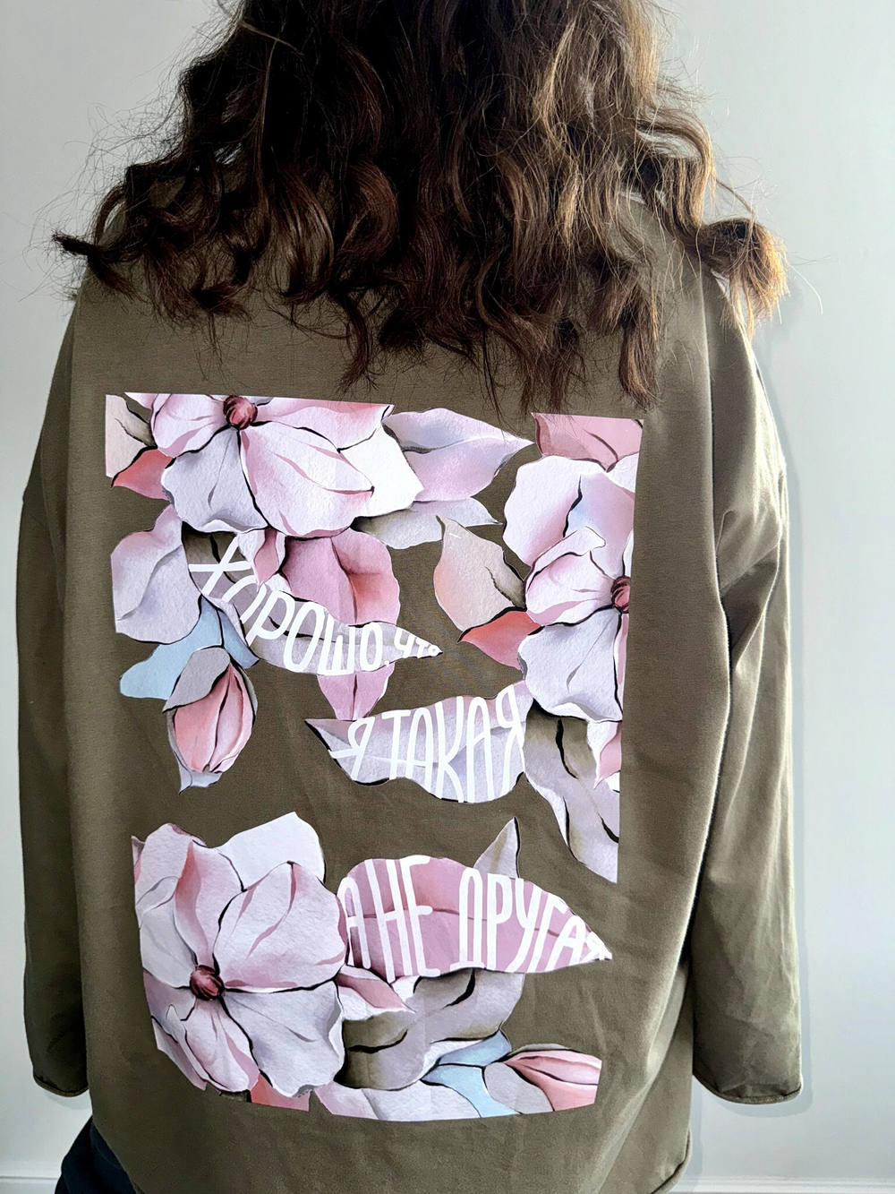 Лонгслив Oversize с принтом
