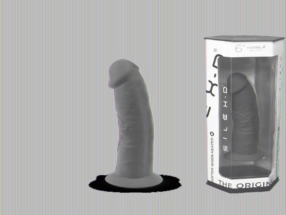 Фаллоимиатор термоактивный из Silexpan 6" черный 220796AL