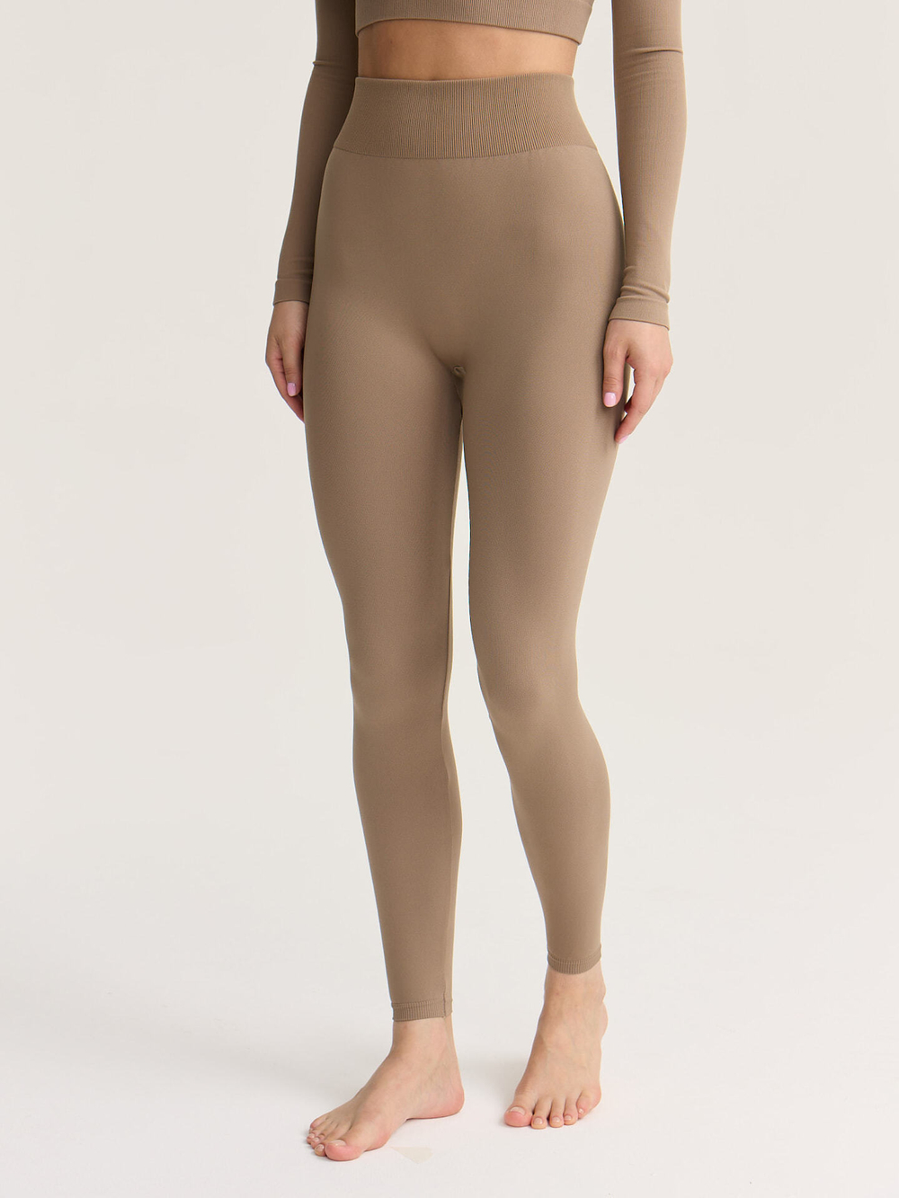 Бесшовные легинсы с высокой посадкой