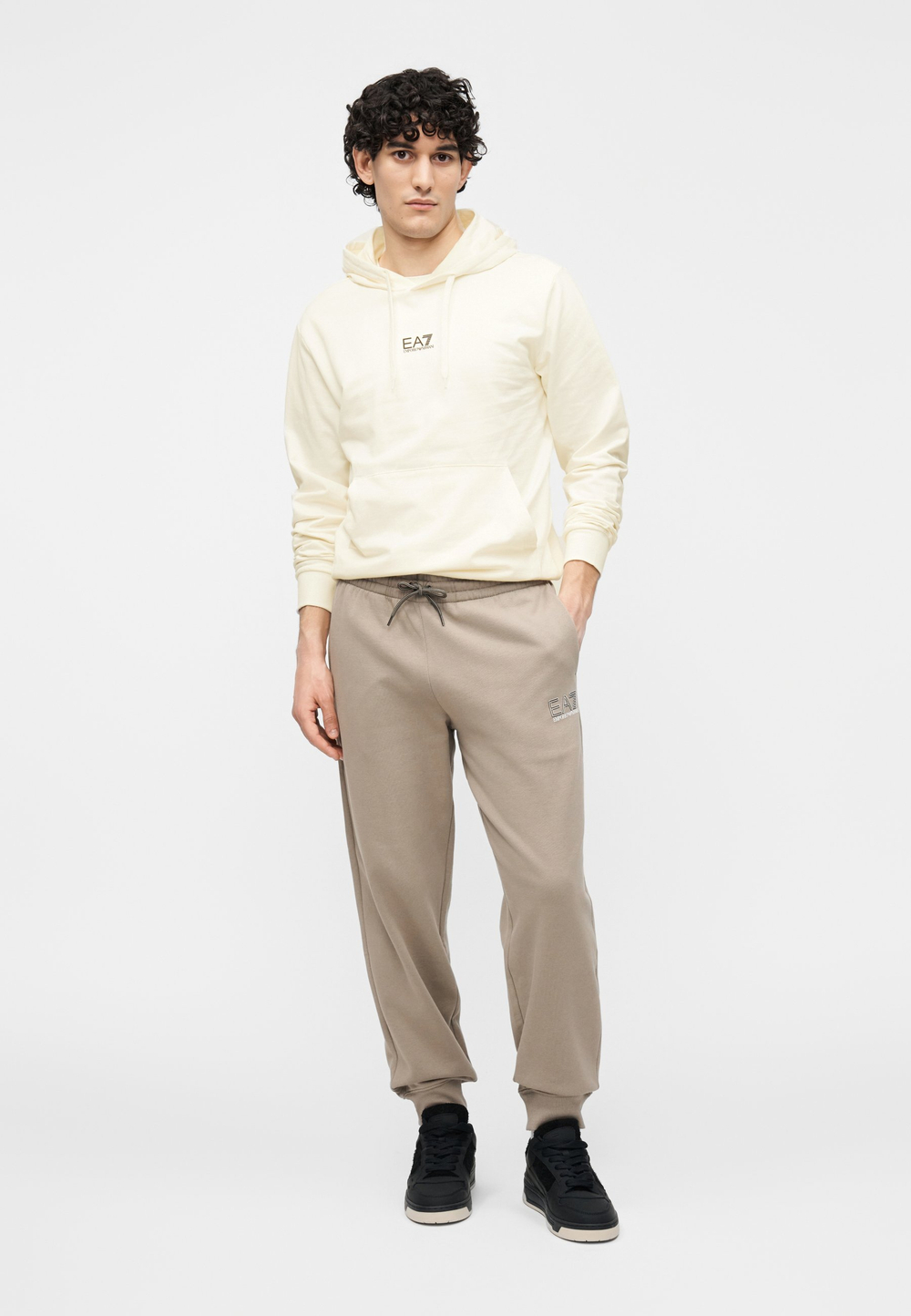 EA7 Emporio Armani UNISEX - Толстовка с капюшоном - сахарный напиток/молоко