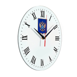 Настенные часы "герб Росрыболовства 02 39" Декор для дома, подарок