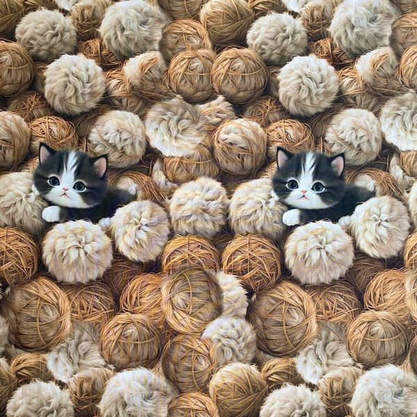 КОТИК В КЛУБОЧКАХ, 100% хлопок 1
