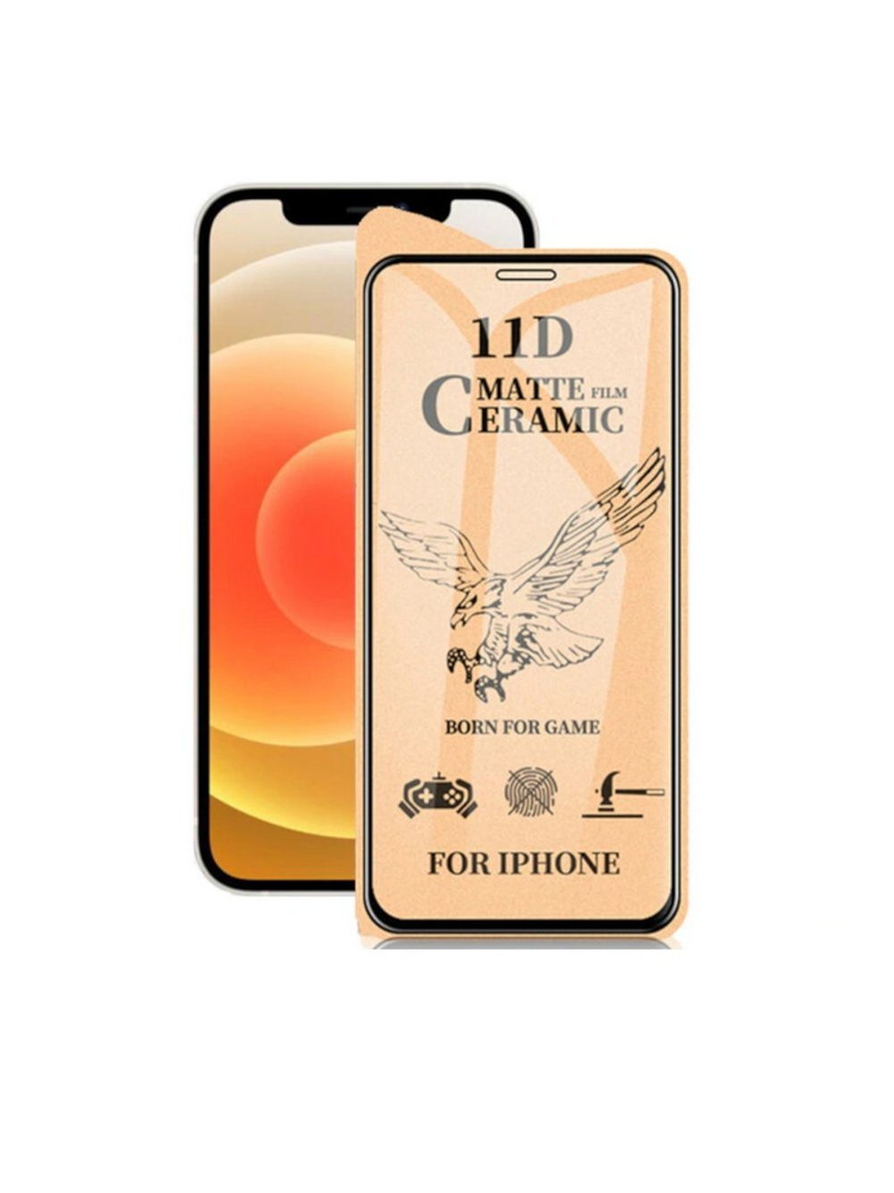Защитное стекло Матовое Ceramics iPhone 13 Mini (черный)