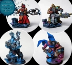 Герои Футурама в мире Вахи (40мм) (4 героя) миниатюра для DnD (ДнД) и других Настольных игр( НРИ, Варгеймов или РПГ), фентези тематика