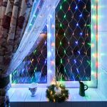 Гирлянда Сеть 1,5х1,5м, прозрачный ПВХ, 150 LED Мультиколор
