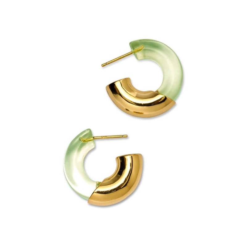 Серьги-кольца Бесконечность – Лайм