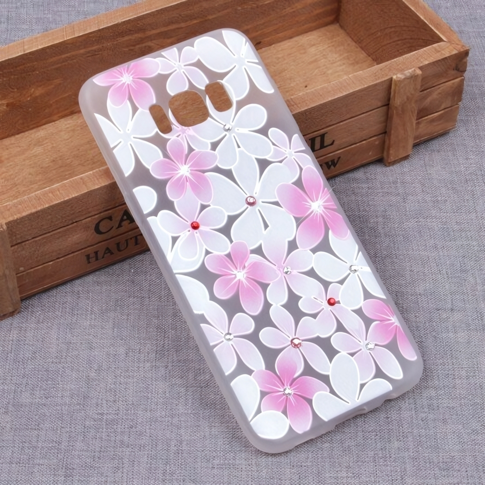 Матовый чехол со стразами для Samsung Galaxy S8, 009751