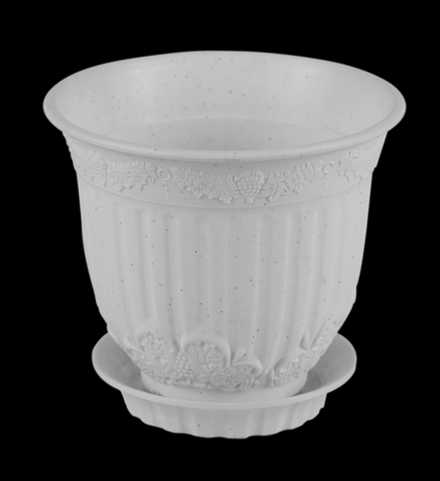 Горшок для цветов Европа пластиковый с поддоном 31л мрамор