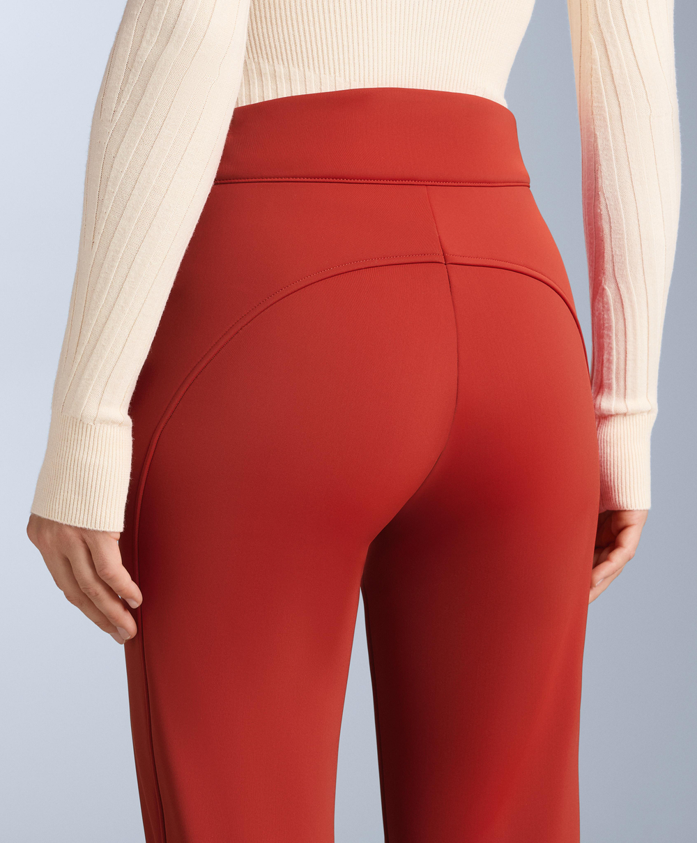 OYSHO Водонепроницаемые эластичные брюки-клеш SKI, ярко-оранжевый