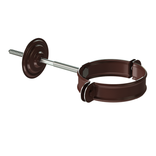 Docke STAL PREMIUM Хомут трубы D90 (Шоколад 8019)