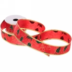 Лента для декорирования «Изящная» 4 см, 2,7 м, Красный (микс дизайнов)