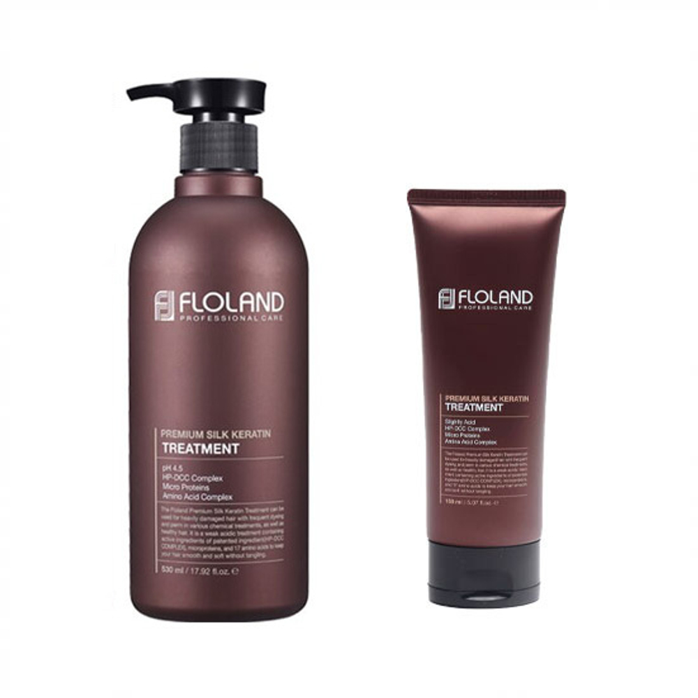 FLOLAND Бальзам для волос премиум класса с кератином Premium Silk Keratin Treatment