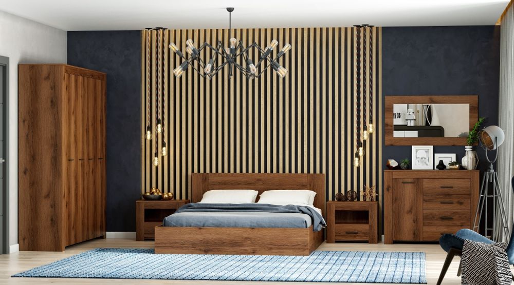 МС Квадро-37 Тумба прикроватная ЦРК.КВД.37 Дуб делано темный