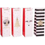 Пакет под бутылку «Волшебная зима» 11*38*11 см, микс