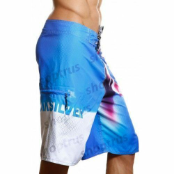 Мужские пляжные шорты Quiksilver синие с принтом