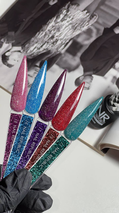 NR Гель-лак Flash 18 - Светоотражающий малиновый, 10 мл