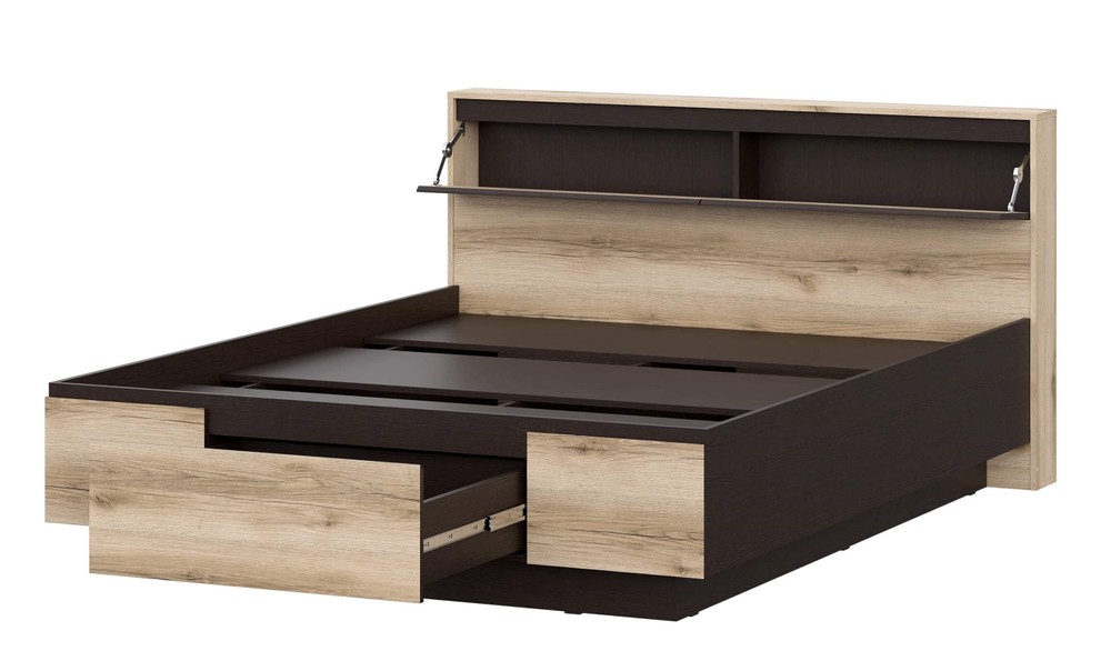 Кровать двойная (1,6х2,0) "Берген" серия 3