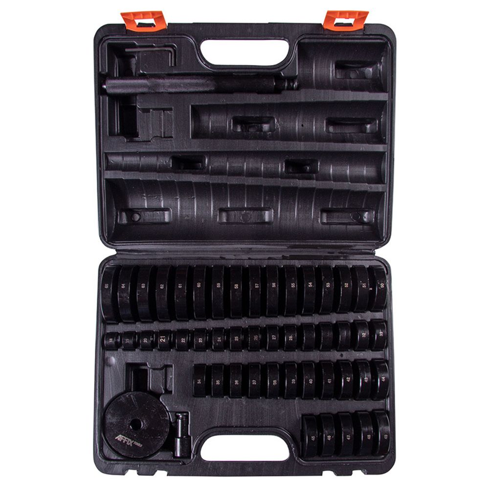AFFIX (AF10020049C) Набор оправок для монтажа и демонтажа подшипников, 18-74 мм, кейс, 51 предмет