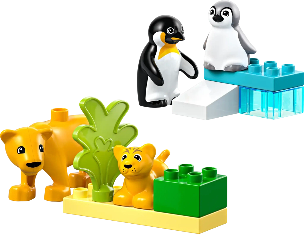 Конструктор LEGO Duplo 10941 Семейства диких животных: Пингвины и львы