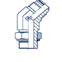 Штуцер FRG45 JIC 1/2" BSP1/4"
