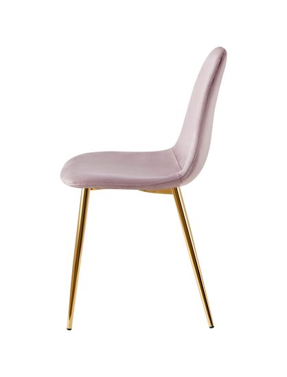 Стул Валенсия SN велюр розовый золотые ножки