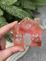 Новогодняя елочная игрушка Домик