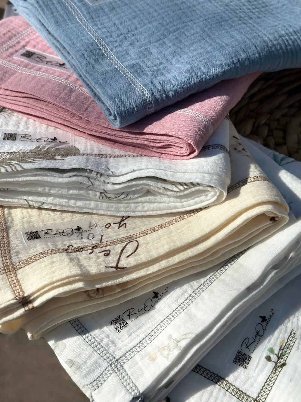 Муслиновая пеленка Перышки 90*130 (+/-5см)