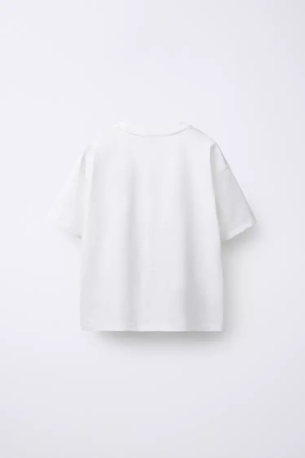 ZARA ФУТБОЛКА С ФОТОПРИНТОМ, БЕЛЫЙ