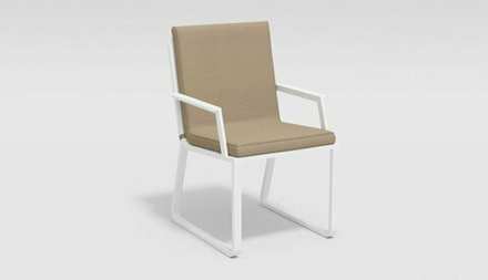 Voglie armrest, стул белый/бежевый, алюминий