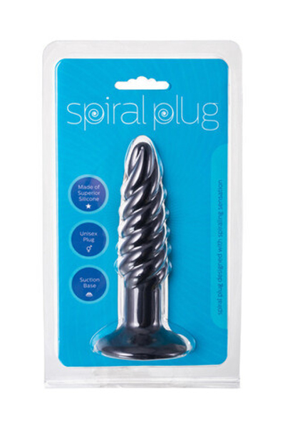 Винтообразная анальная пробка Spiral Butt Plug (Цвет: черный)