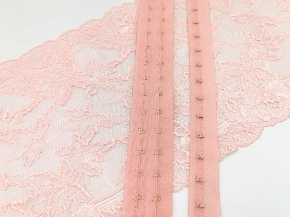 _Крючки-петли на ленте, розовая пудра, (Арт: KPL-008)