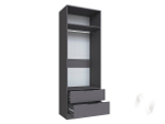 Шкаф Мадрид 0;8 с 2 ящ. без зеркала (графит серый)