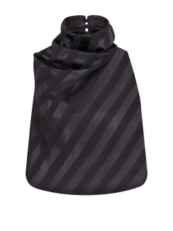 Шелковый топ с драпировкой на одном плече